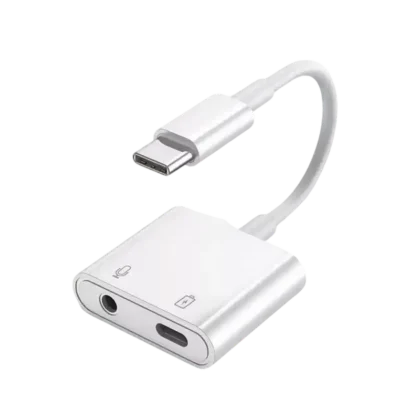 适用苹果耳机转接头iphone13pro转换器3.5mm通话音频转接线14充电xr二合一转U盾口typec手机有线直播lighting 3