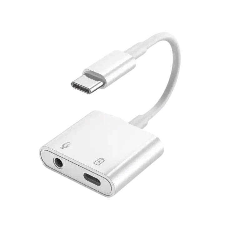 适用苹果耳机转接头iphone13pro转换器3.5mm通话音频转接线14充电xr二合一转U盾口typec手机有线直播lighting 3