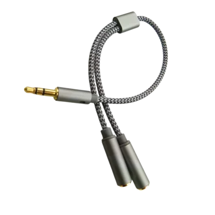 3.5mm一分二音源線 耳機麥克風一分二轉接線2