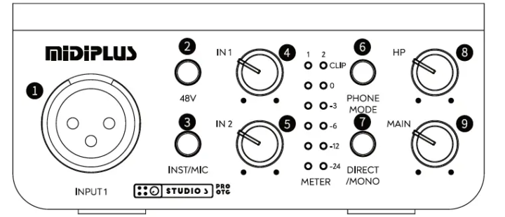 midiplus s pro otg gen ii 錄音介面聲卡 MiDiPLUS Studio S Pro OTG USB 音频接口 01