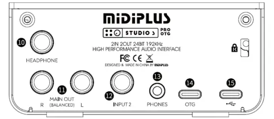 midiplus s pro otg gen ii 錄音介面聲卡 MiDiPLUS Studio S Pro OTG USB 音频接口 02