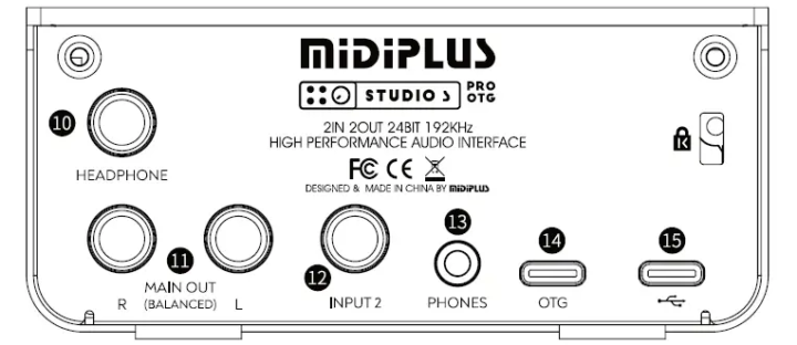 midiplus s pro otg gen ii 錄音介面聲卡 MiDiPLUS Studio S Pro OTG USB 音频接口 02