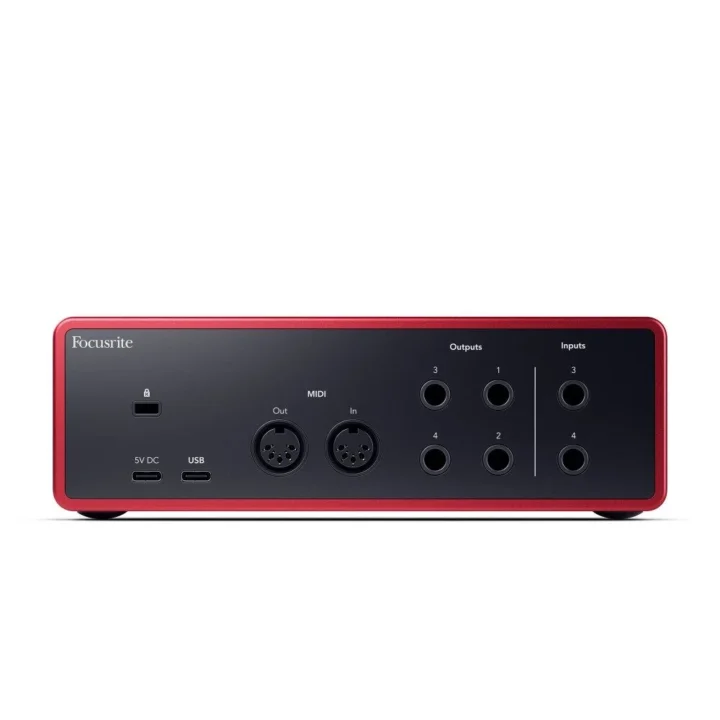 Focusrite Scarlett 4i4 第四代錄音介面背面連接埠