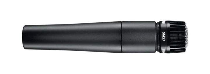 SHURE SM57 動圈式麥克風側面圖 SHURE SM57 動圈式麥克風側面細節圖