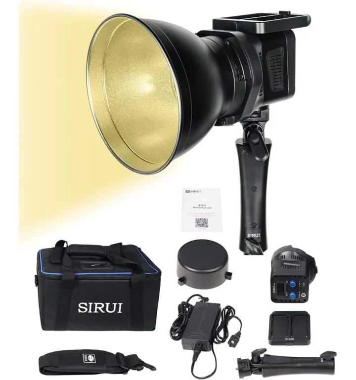 SIRUI C60B 完整套裝圖 SIRUI C60B 60W 雙色溫 LED 攝影燈完整配件與收納袋