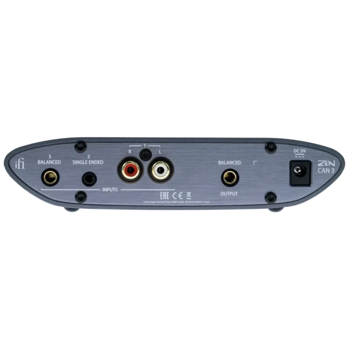 iFi Audio ZEN CAN 3 背面圖 iFi Audio ZEN CAN 3 平衡式耳機擴大機背面輸入輸出接口
